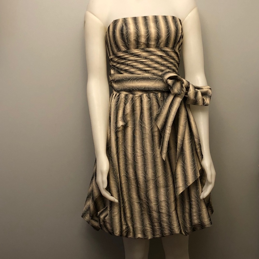 BCBG MAXAZRIA dress with corset style top.